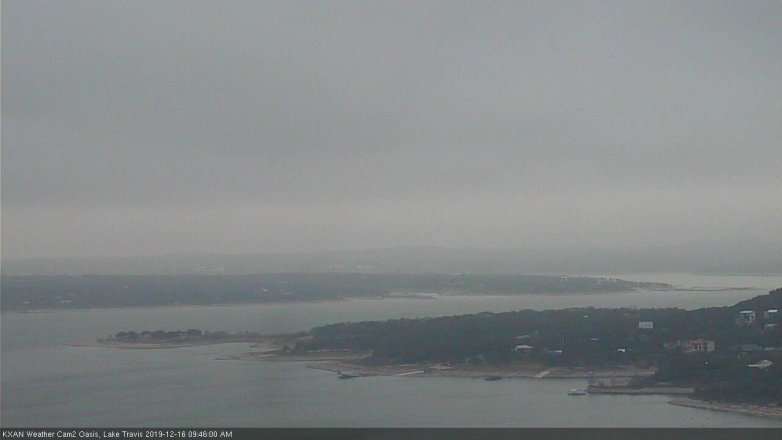 Lake Travis webcam, December 16, 2019 9:45 AM CT
