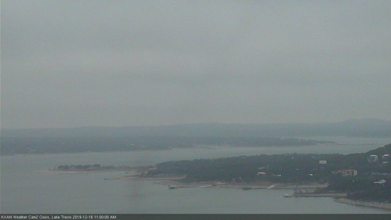 Lake Travis webcam, December 16, 2019 11:00 AM CT