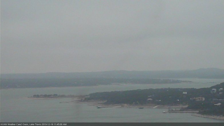 Lake Travis webcam, December 16, 2019 11:45 AM CT
