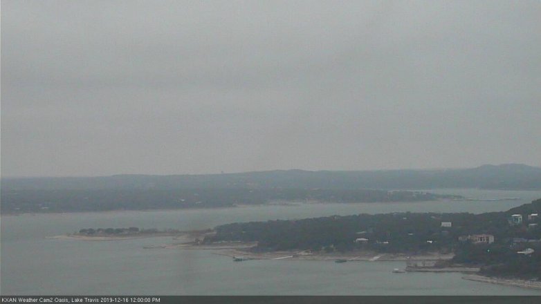 Lake Travis webcam, December 16, 2019 12:00 PM CT