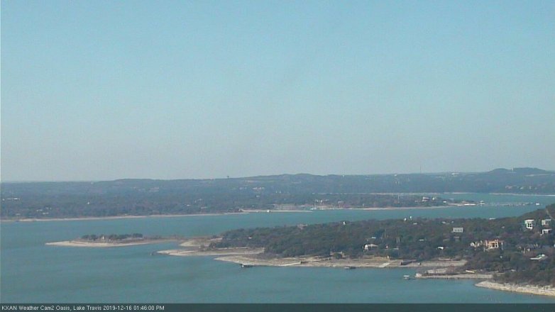 Lake Travis webcam, December 16, 2019 1:45 PM CT