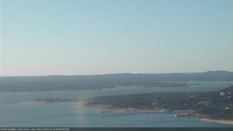 Lake Travis webcam, December 16, 2019 3:45 PM CT
