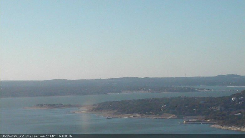 Lake Travis webcam, December 16, 2019 4:00 PM CT