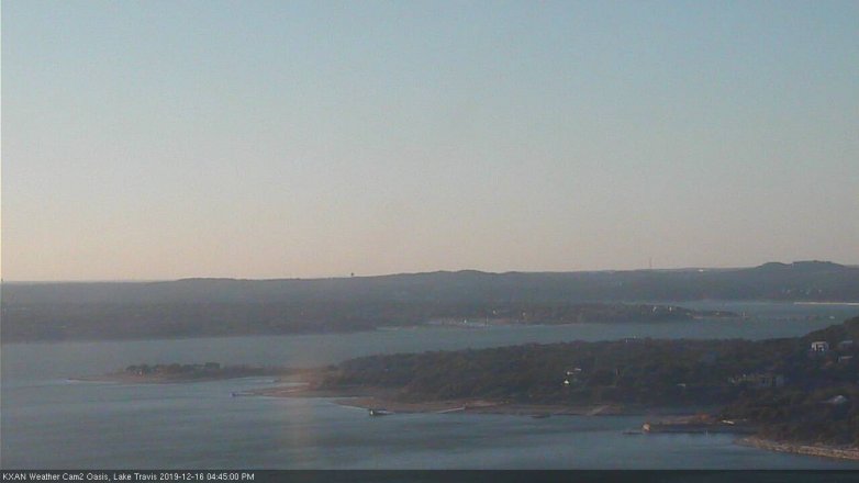 Lake Travis webcam, December 16, 2019 4:45 PM CT
