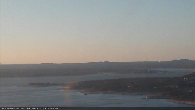 Lake Travis webcam, December 16, 2019 5:00 PM CT