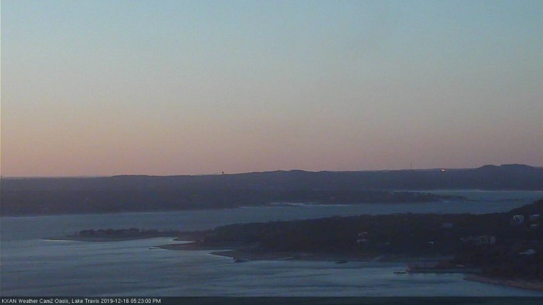 Lake Travis webcam, December 16, 2019 5:25 PM CT