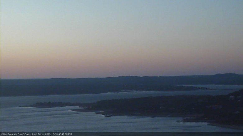 Lake Travis webcam, December 16, 2019 5:45 PM CT