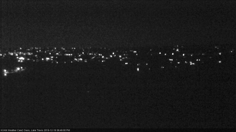 Lake Travis webcam, December 16, 2019 6:45 PM CT