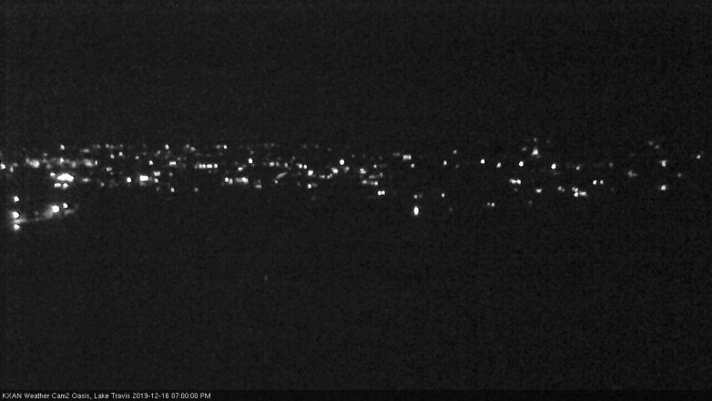 Lake Travis webcam, December 16, 2019 7:00 PM CT