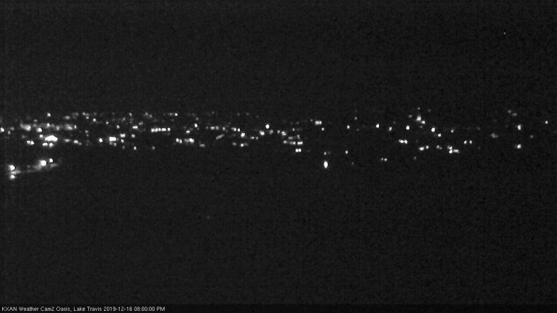 Lake Travis webcam, December 16, 2019 8:00 PM CT