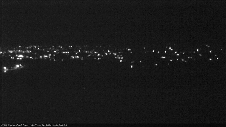 Lake Travis webcam, December 16, 2019 8:45 PM CT