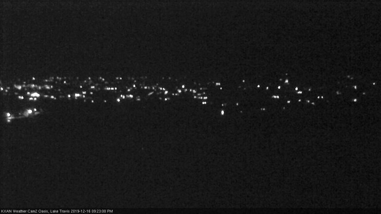 Lake Travis webcam, December 16, 2019 9:25 PM CT