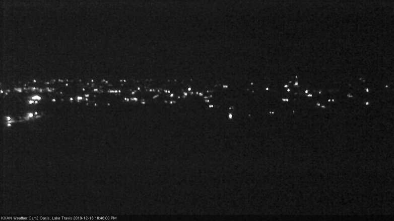 Lake Travis webcam, December 16, 2019 10:45 PM CT