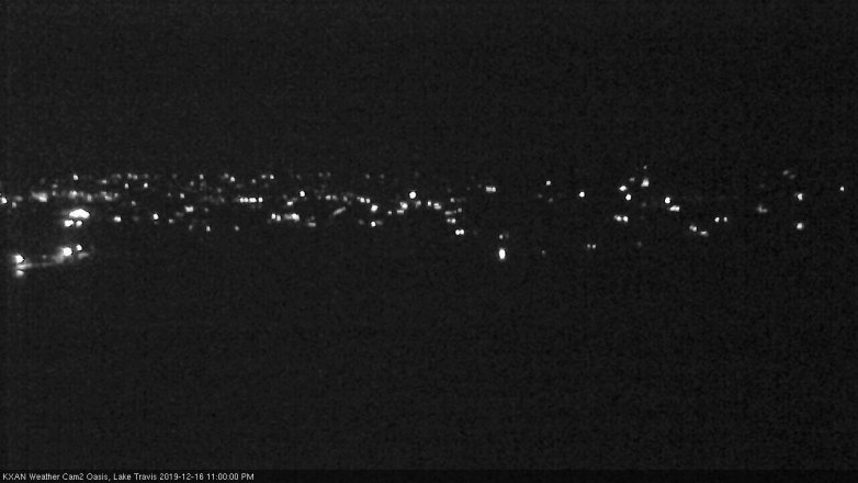 Lake Travis webcam, December 16, 2019 11:00 PM CT