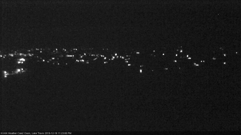 Lake Travis webcam, December 16, 2019 11:25 PM CT