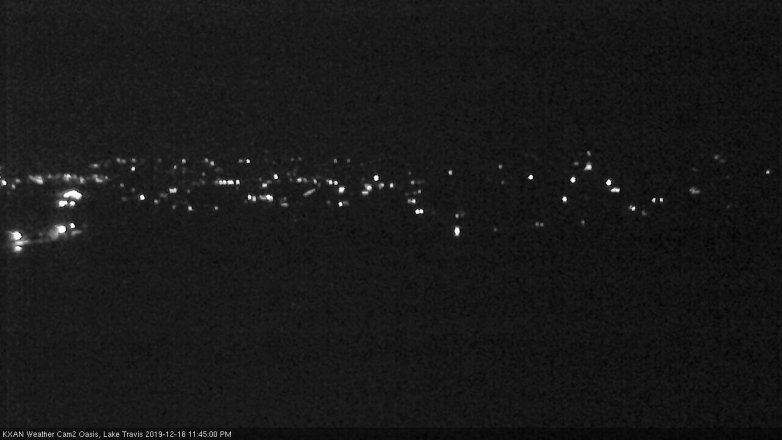 Lake Travis webcam, December 16, 2019 11:45 PM CT