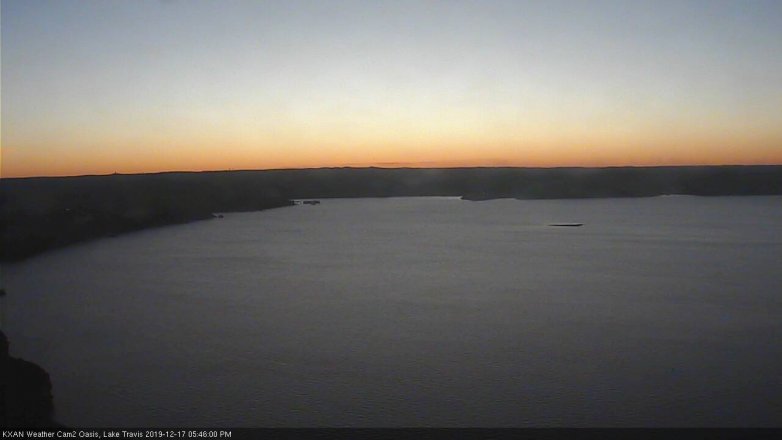 Lake Travis webcam, December 17, 2019 5:45 PM CT
