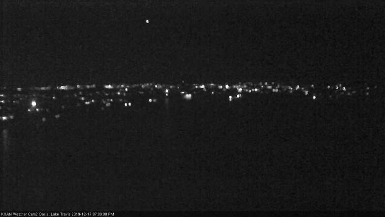 Lake Travis webcam, December 17, 2019 7:00 PM CT