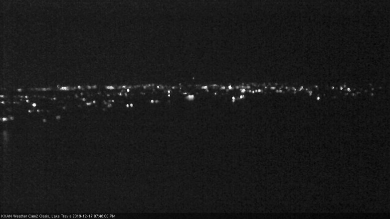 Lake Travis webcam, December 17, 2019 7:45 PM CT