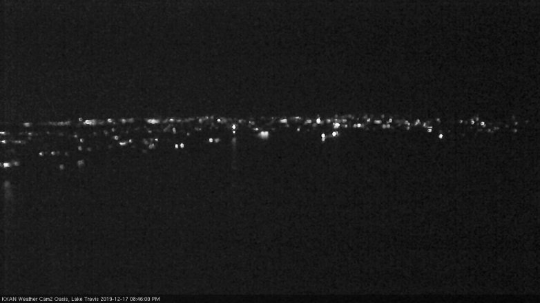 Lake Travis webcam, December 17, 2019 8:45 PM CT