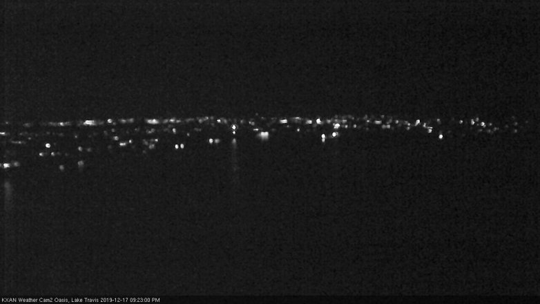 Lake Travis webcam, December 17, 2019 9:25 PM CT