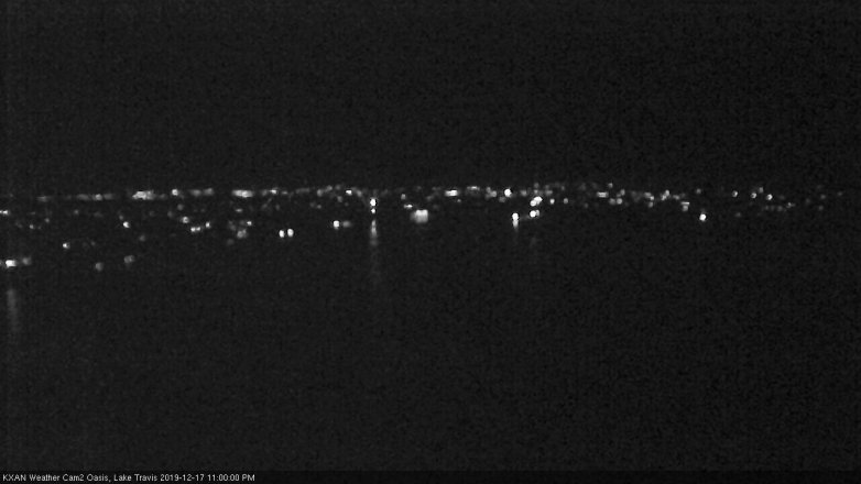 Lake Travis webcam, December 17, 2019 11:00 PM CT