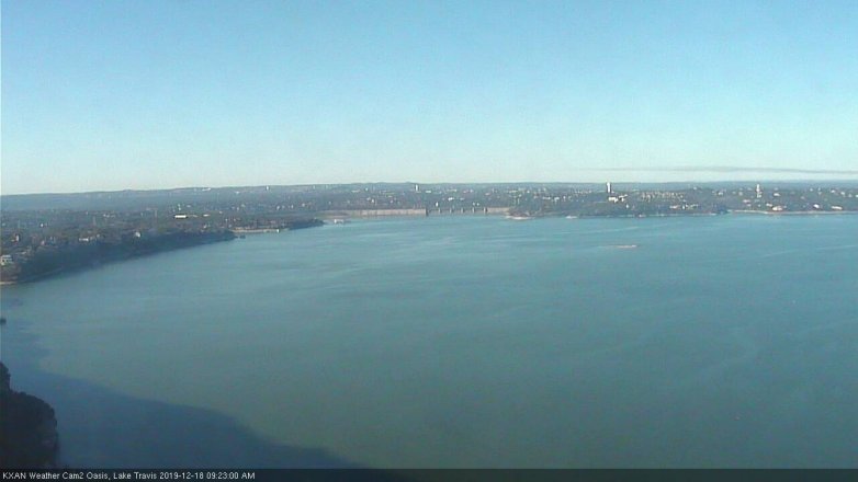 Lake Travis webcam, December 18, 2019 9:25 AM CT