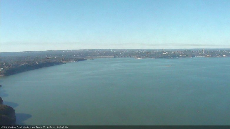 Lake Travis webcam, December 18, 2019 10:00 AM CT