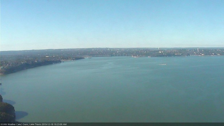 Lake Travis webcam, December 18, 2019 10:25 AM CT