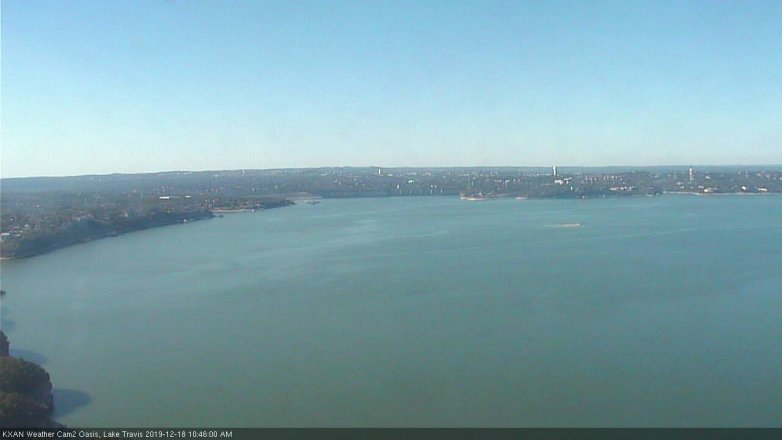 Lake Travis webcam, December 18, 2019 10:45 AM CT