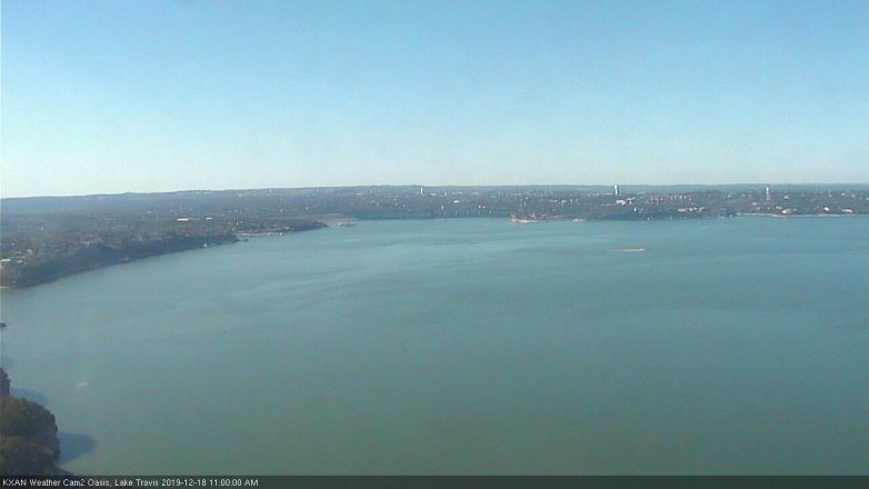 Lake Travis webcam, December 18, 2019 11:00 AM CT