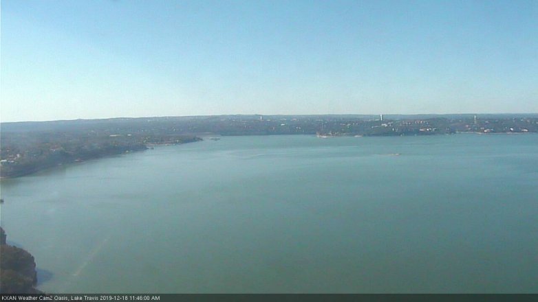 Lake Travis webcam, December 18, 2019 11:45 AM CT