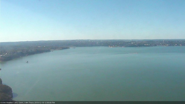Lake Travis webcam, December 18, 2019 12:00 PM CT