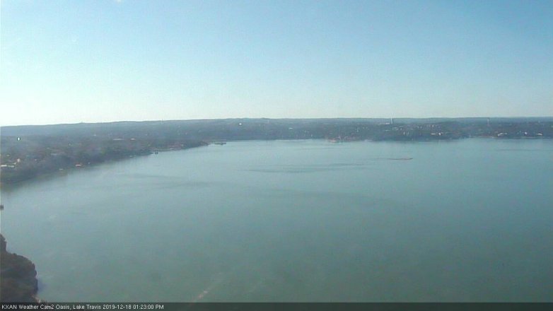 Lake Travis webcam, December 18, 2019 1:25 PM CT