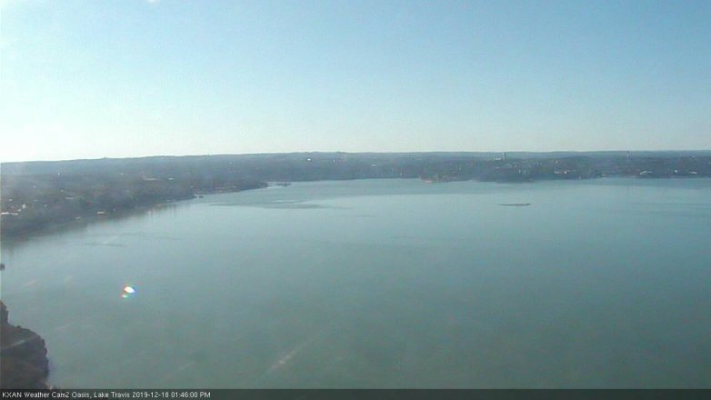 Lake Travis webcam, December 18, 2019 1:45 PM CT