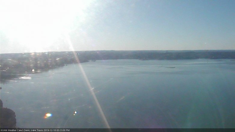 Lake Travis webcam, December 18, 2019 3:25 PM CT