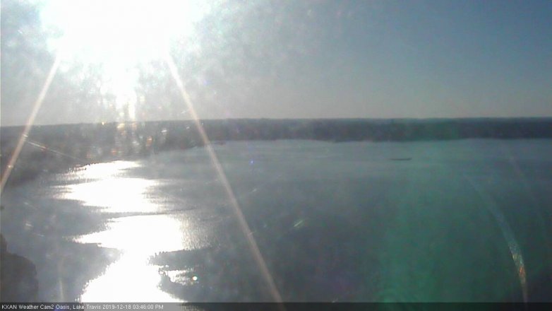 Lake Travis webcam, December 18, 2019 3:45 PM CT