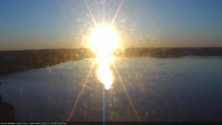 Lake Travis webcam, December 18, 2019 5:25 PM CT