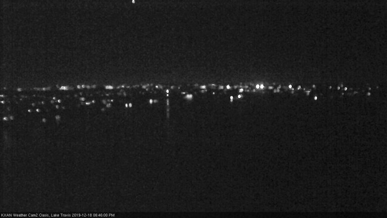 Lake Travis webcam, December 18, 2019 6:45 PM CT