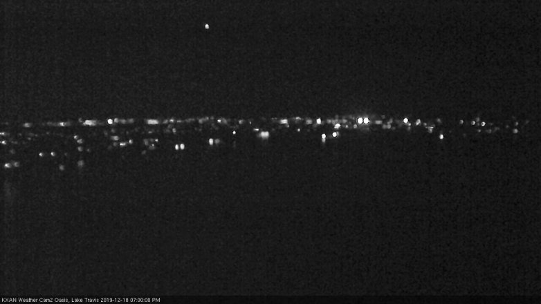 Lake Travis webcam, December 18, 2019 7:00 PM CT