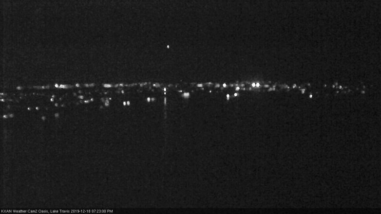 Lake Travis webcam, December 18, 2019 7:25 PM CT