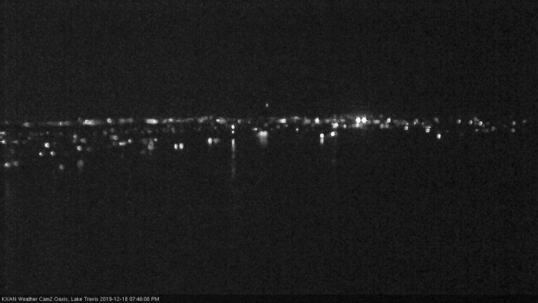 Lake Travis webcam, December 18, 2019 7:45 PM CT