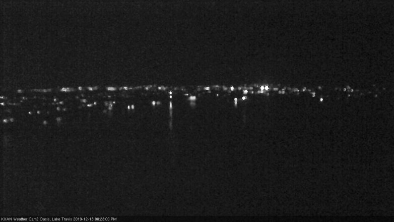 Lake Travis webcam, December 18, 2019 8:25 PM CT