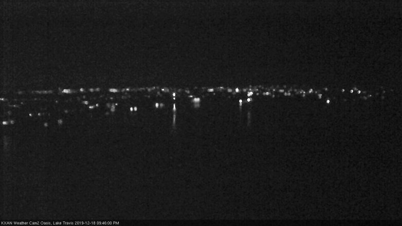 Lake Travis webcam, December 18, 2019 9:45 PM CT