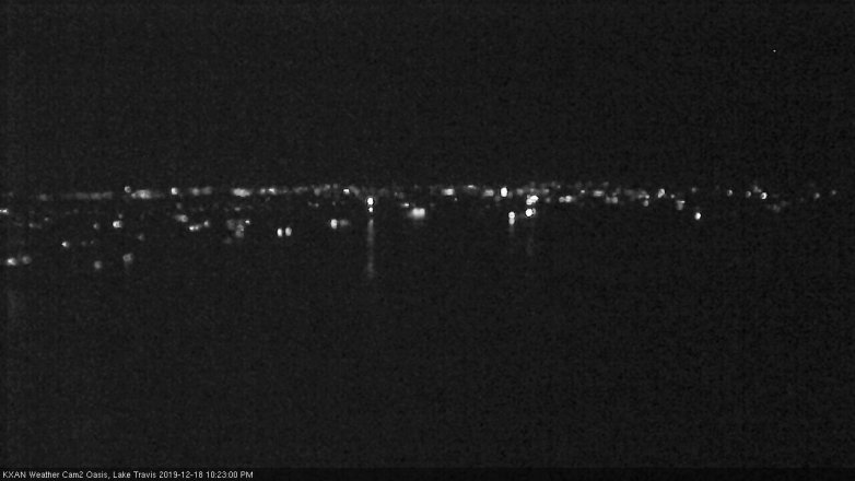 Lake Travis webcam, December 18, 2019 10:25 PM CT