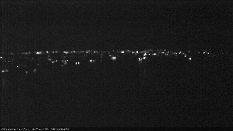 Lake Travis webcam, December 18, 2019 10:45 PM CT