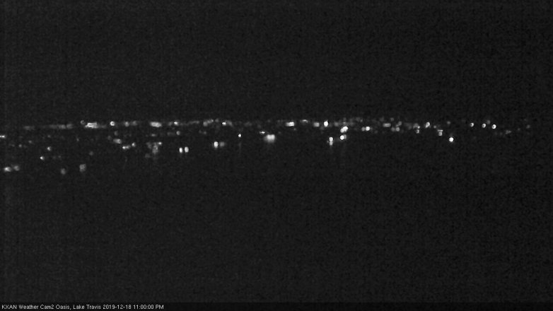 Lake Travis webcam, December 18, 2019 11:00 PM CT
