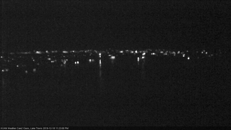 Lake Travis webcam, December 18, 2019 11:25 PM CT