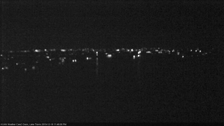 Lake Travis webcam, December 18, 2019 11:45 PM CT