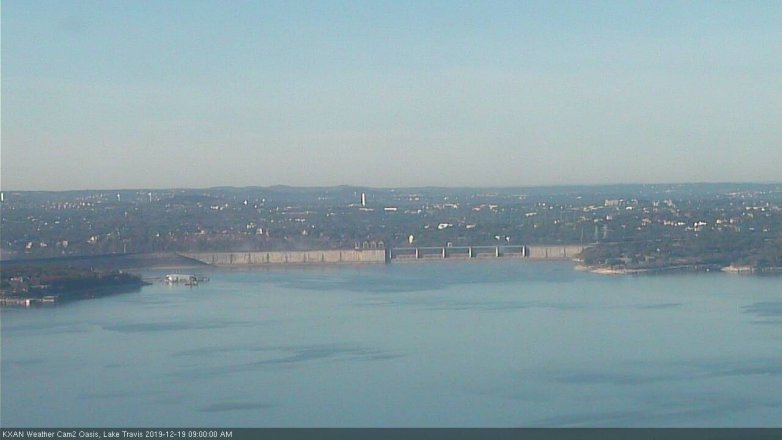 Lake Travis webcam, December 19, 2019 9:00 AM CT